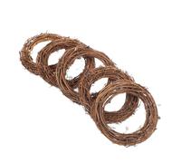Abaodam Lot de 5 Couronnes en Plastique Marron pour Décoration de Porte de Noël, Faciles à Installer Anneau de Cercle pour Décoration Festive Réaliste