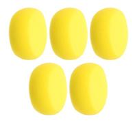 Abaodam Lot de 5 Éponges de Bain pour Animaux de Compagnie Mousse Haute Densité 70 MM Jaune Éponge à Shampoing et Gommage Exfoliant Fournitures de Nettoyage pour Chiens et Chats