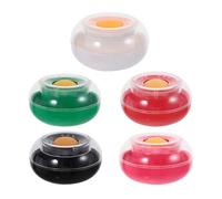 Abaodam Lot de 5 Humidificateurs Doigts en Éponge Ronde Multicolore, Gel Hydratant pour Compter L'argenté et Trier les Documents, Accessoire Antidérapant pour Employés de Banque