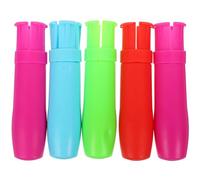 Abaodam Lot de 5 Pinces à Craie en Plastique Solubles L'eau, Porte-craie Coloré Portable pour Enseignants, Rallonge Crayon Pratique pour École, Bureau et Fournitures Couleur Aléatoire