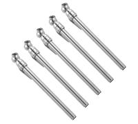 Abaodam Lot de 5 Stylos Manomètres Portables de Pression des Pneus de Voiture Argentés Outil de Mesure Précis pour Voitures Camions et Motos Fournitures Automobiles Essentielles