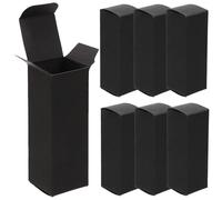 Abaodam Lot de 50 Boîtes à Rouge à Lèvres en Papier Noir 400g, Dimensions 3,1 X 3,1 X 9 Cm, Emballage Cosmétique Rigide pour Rangement Présent et Coffret Beauté Fille