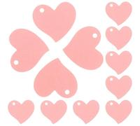 Abaodam Lot de 50 Étiquettes en Papier Kraft de Cœur Couleur Rose Taille Compacte Étiquettes Suspendues DIY pour Décoration Saint-Valentin Présents Mariage et Bricolage