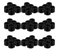 Abaodam Lot De 50 Tuyaux De Compresseur À Verrouillage Trachéal Accessoires Pour Gonfleur De Pneus Et Pompes Pour Véhicules Embouts De Gonflage À Ressort Et Filetage Noirs