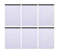 Abaodam Lot de 6 Blocs-notes Juridiques A5 Blancs Lignés, Papier Épais 180 Feuilles, Format Légal, Bloc-notes à Grands Carreaux pour Bureau, Étudiants et Prises de Notes