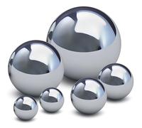 Abaodam Lot de 6 Boules de Jardin Décoratives en Acier Inoxydable Poli Miroir 15 Cm, 10 Cm, 8 Cm et 5 Cm Sphères Extérieures Réfléchissantes pour Pelouse et Déco Jardin Extérieur