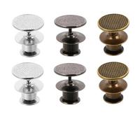 Abaodam Lot de 6 Boutons sans Clous Détachables pour Jeans, Boucles de Taille Réglables en Métal, Assortiment 3 Couleurs, Accessoires Couture Pratiques pour Pantalon Ajustable