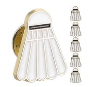 Abaodam Lot de 6 Broches de Badminton en Alliage de Zinc, Insignes de Revers Sportifs Unisexes, Accessoires Mode pour Vêtements et Paquet, Badges Décoratifs Mignons pour Tenues