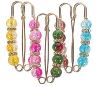 Abaodam Lot de 6 Broches Femme Perles Couleur Candy Épingles de Sûreté pour Vêtements Serrage-Boutons Resserrant Taille Accessoire Mode pour Pull Châle Robe et Chapeau Bijou Chic