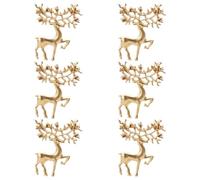 Abaodam Lot de 6 Broches Mate en Alliage Doré d'Élan de Noël Corsages Rétro pour Vêtements Écharpes et Chapeaux Accessoire de Fête Polyvalent pour Femmes Décoration Hivernale Élégante