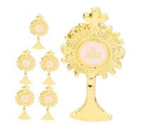 Abaodam Lot de 6 Broches Religieuses Chrétiennes Dorées Croix, Épingles Décoratives Catholiques pour Première Communion, Accessoires Légers et Solides, Présents Religieux de Fête