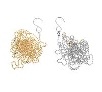 Abaodam Lot de 6 Chaînes de Filets de Volley-Ball Argentées et Dorées Outil de Mesure de Hauteur Précise 98,25 Pouces Équipement D'entraînement et Arbitrage pour Terrain Intérieur