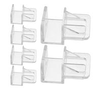 Abaodam Lot de 6 Clips Transparents pour Couvercle D'aquarium sans Rebord 0-2 Cm, Support en Plastique Haute Résistance Vis de Fixation Étanche, Accessoires pour Aquarium