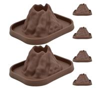 Abaodam Lot de 6 Coquilles de Volcan Miniatures pour Expériences | Plastique Couleur Café, 14,6 Cm, Activités pour La t La Maison, Matériel D'éruption Non Inclus