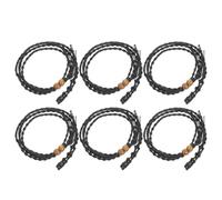 Abaodam Lot de 6 Cordons de Collier Réglables en Fil Ciré Noir, Porte-colliers en Cage à Cristal Vide, Accessoires Bijoux Légers et Confortables pour Pendentifs Femme, Corde de Collier