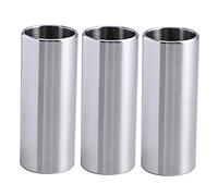 Abaodam Lot De 6 Curseurs De Guitare Bottleneck Slide En Verre Et Acier Inoxydable De Taille Moyenne