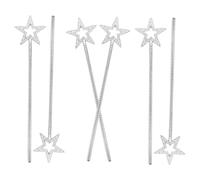 Abaodam Lot de 6 de fée Creuses en Forme d'étoile - Accessoires de Cosplay pour fêtes, Danses et Photographies - de fée légères et décoratives pour Anniversaires et Halloween