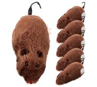Abaodam Lot De 6 Jouets Mécanique pour Chat en Peluche, Souris à Remonter, Couleur Aléatoire, Accessoires Ludiques pour Stimuler Activité, pour Jeux Intérieurs Et Chats Actifs