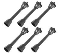 Abaodam Lot de 6 Lampadaires Miniatures Noirs en Résine Naturelle Modèles Lumineux pour Micro-Paysage Ornements Décoratifs pour Maison de Poupée et Jardin Miniature Accessoires