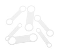 Abaodam Lot de 6 Médailles D’Identification Coulissantes en Silicone Blanc Silencieuses Résistantes et Imperméables Tailles S M L pour Colliers Chiens et Chats Remplacement Facile et