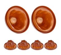 Abaodam Lot de 6 Modèles de Volcans Pédagogiques Base en Plastique, Taille Compacte, Accessoires pour Expériences Volcaniques DIY, pour Apprentissage Scientifique et Activités Créatives