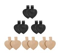 Abaodam Lot de 6 Paires de Coussinets Adhésifs Invisibles en Cuir PU pour Talons Hauts Anti-Glissement Confort Couleurs Mate Noir et Beige Accessoires Pratiques pour Chaussures à