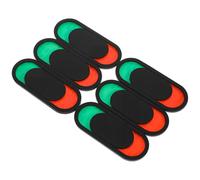 Abaodam Lot de 6 Panneaux Coulissants 10x4 Cm Noirs sans Texte, Indicateur de Confidentialité pour Porte de Bureau et Toilettes, Panneau en Service, Panneau Porte Vacant/occupé,