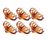 Abaodam Lot de 6 Pinces à Cheveux Marron pour Femmes, Grandes Griffes en Plastique, Design Simple et Élégant, Pratiques Ménage Études