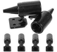 Abaodam Lot de 6 Sifflets à Cerf pour Voiture Noirs Dispositif d'Avertissement Anti-Cerfs Kit de Sécurité Automobile pour Protection Animaux Installation Pare-Chocs Résistant Pluie et
