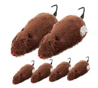 Abaodam Lot De 6 Souris Mécaniques en Peluche pour Chat, Jouet Mécanique Interactif, Matériau Solide, Couleur Aléatoire, Jouet Anti-Ennui pour Animaux De Compagnie, Adapté Aux Chats Adultes Et Jeunes