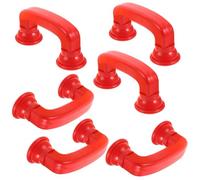 Abaodam Lot de 6 Téléphones Chuchoteurs en Plastique Rouge, Éducatif pour Tout-Petit Retour Auditif, Développement Motricité Fine et Reconnaissance des Couleurs, Adapté la Salle