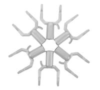 Abaodam Lot de 6 Tuteurs de Branches en Alliage D'aluminium Argenté, Supports Résistants pour Arbres Fruitiers et Jeunes Plants, Adaptés Jardin et Verger, Maintien Anti-Casse sous