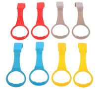Abaodam Lot de 8 Anneaux de Traction pour Parc Bébé avec Poignées en Plastique Colorées Aides à la Station Debout pour Tout-Petit Boucle Amovible Accessoires pour Lit et Exercices