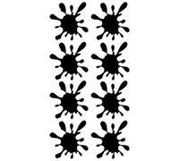 Abaodam Lot de 8 Autocollants Goutte d'eau pour Voiture Noir, Décoration Automobile Créative, Autocollants Décoratifs Adhésifs sans Trace, Compatibles Surfaces Planes et Pare-Chocs,