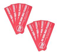 Abaodam Lot de 8 Autocollants Imperméables pour Boîte aux Lettres Rouge, Message Visible en Vinyle Auto-adhésif, pour Maison et Extérieur Courrier Indésirable