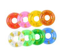 Abaodam Lot de 8 Mini Bouées Gonflables en PVC Colorées Anneaux Flottants pour Garçon et Filles Accessoires Photo Festifs Jouets Aquatiques Décoratifs pour Bain et Fête