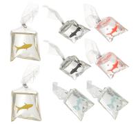 Abaodam Lot de 8 Pendentifs Breloques Poissons Imitation Résine Multicolores, Décorations Originales pour Boucles D'oreilles Diy, Ornements Bracelets Faits Main, Couleur Couleur Aléatoire