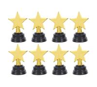 Abaodam Lot de 8 Petits Trophées en Plastique Doré D’Étoile Mini Récompenses pour Événements Scolaires Fêtes Maternelles et Tournois Accessoires Légers et Décoratifs pour Trophées