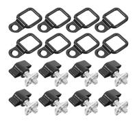 Abaodam Lot de 8 Sets de Crochets de Toit pour Voiture Crochets D'anneau de Traction Robustes Accessoires de Fixation pour 4 Portes de Remplacement Compatibilité Large Installation Rapide