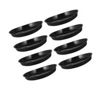 Abaodam Lot de 8 soucoupes étanches pour plantes d'intérieur - Plateaux ronds en plastique pour pots de fleurs - Faciles à nettoyer - Design polyvalent pour divers plateaux esthétiques et fonctionnels
