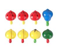 Abaodam Lot de 8 Toupies en Bois Colorées pour Garçon et Filles, de Coordination Œil-Main Éducatif, Gyroscopique Solide en Bois Naturel, pour Éveil et Jeux D’extérieur Plusieurs Styles