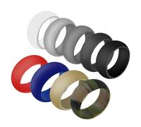 Abaodam Lot de 9 Bagues Sportives en Silicone Taille 8, Rondes et Unisexes, Anneaux en Caoutchouc Confortables pour Sport, Ménage et Activités Quotidiennes, Coloris Couleur Aléatoire