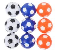 Abaodam Lot de 9 Balles de Foot de Table 28 MM Couleurs Assorties Noir-Blanc Orange-Blanc Bleu-Blanc Accessoires de Jeu de Foot pour Garçon et Filles et Fêtes