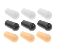 Abaodam Lot de 9 Capuchons de Bouton à Bascule 3 Positions pour Guitare Électrique, Accessoires de Commutateur Guitare, Compatible 4 Dents, Noirs, Remplacement Précis pour Interrupteur à