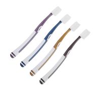 Abaodam Lot Familial De 4 Brosses à Dents Nano En Silicone Poils Flexibles Pour Adultes Nettoyage Plaque Dentaire Surface Lisse Sans Bavure Pour Déplacements