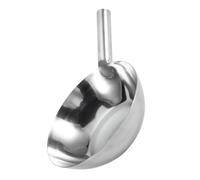 Abaodam Louche Plate en Acier Inoxydable Manche Court, Grosse Capacité et Facile à Utiliser, Ustensile Cuisine pour Cuisines et Jardins
