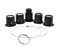 Abaodam Loupe de Montre Clip 6 Pièces avec Grossissements Multiples 3X 5X 10x 15x 20x, Loupe D’horloger Légère en Acier, Kit de Réparation Précis pour Entretien et Inspection Horlogère