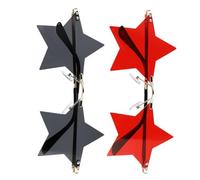 Abaodam Lunettes de Soleil 2 Paires D'étoile sans Monture Légères, en Alliage de Cuivre et PC pour Garçon et Filles pour Costumes de Scène et Carnavals