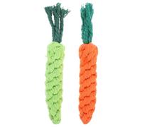 Abaodam Mâcher Tir pour Chien de Forme 2pcs en Carotte Coton Corde la Corde, Jouets Molaires pour et pour Animaux de Compagnie