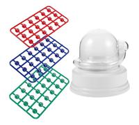 Abaodam Machine à Bingo Électrique Portable avec Vibrations Mini Jeu de Loto Familial Blanc avec 3 Boules Multicolores Jeu de Loto pour Seniors et Anniversaires Mini Machine à Loterie